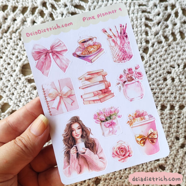 Adesivo pink planner - Imagem 1