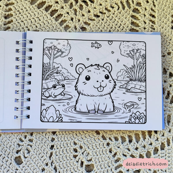Livro de colorir - Capivaras - Imagem 2