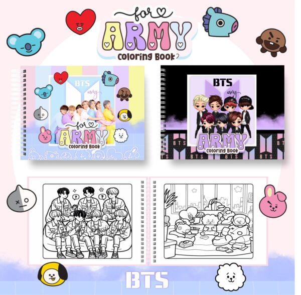 Livro de colorir - BTS - Imagem 1