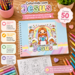 Livro de colorir - Colorindo com Jesus