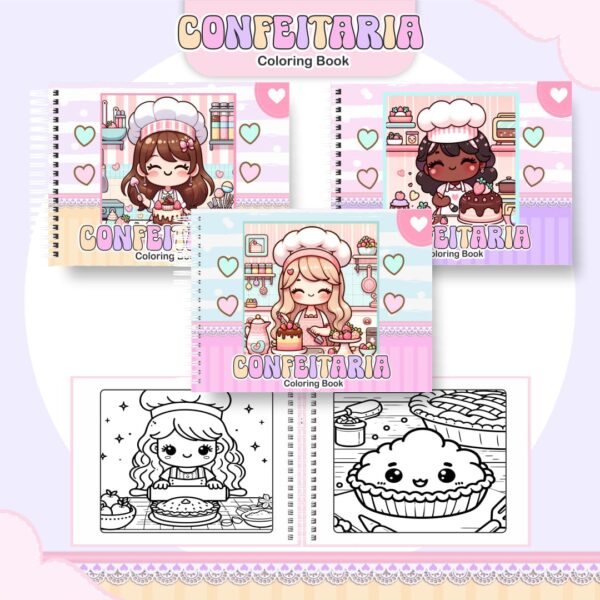 Livro de colorir - Confeitaria - Imagem 1