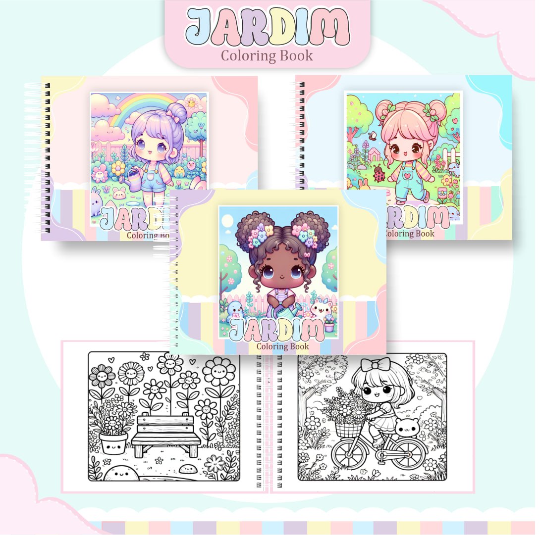jardim Livro de colorir - Jardim - Imagem 1