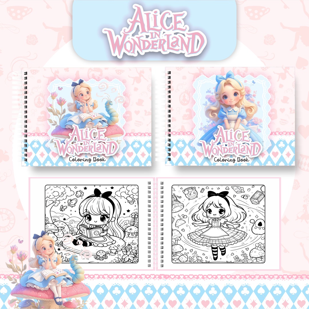 1 Livro de colorir - Alice in wonderland - Imagem 1