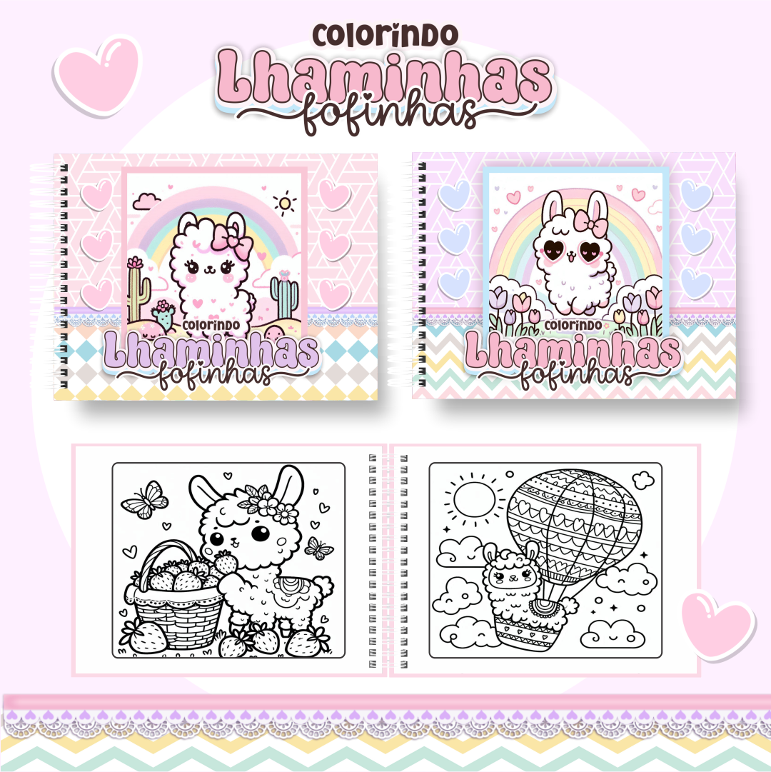 1 Livro de colorir - Lhaminhas - Imagem 1