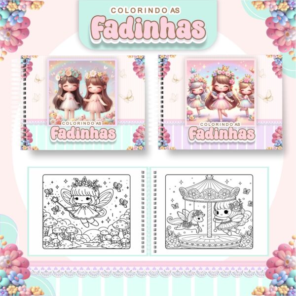 Livro de colorir - Fadinhas - Imagem 1