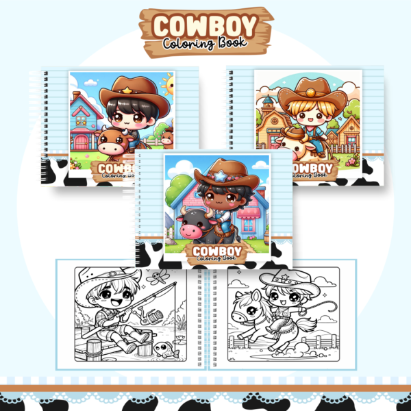 Livro de colorir - Cowboy - Imagem 1