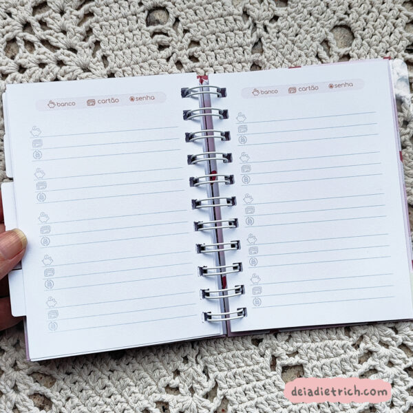 Caderno logins e senhas - Imagem 7