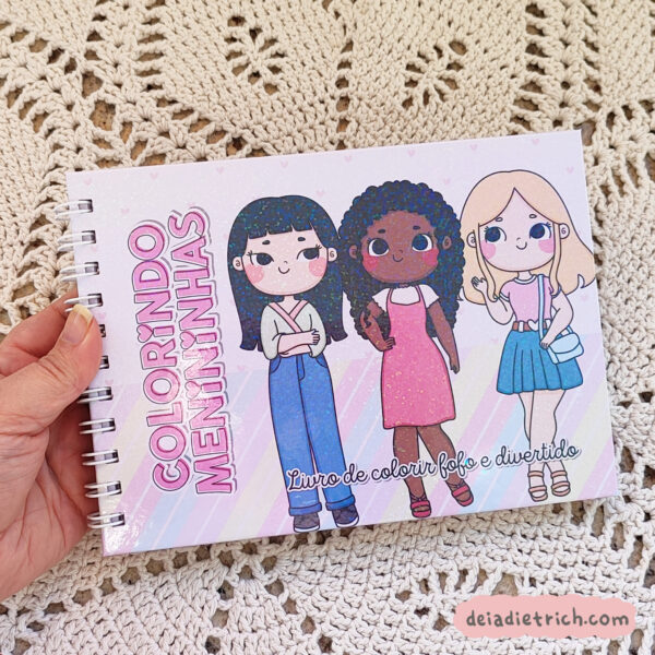 Livro de colorir - Menininhas - Imagem 1