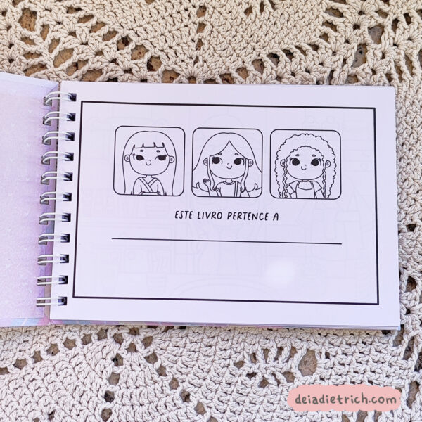 Livro de colorir - Menininhas - Imagem 2