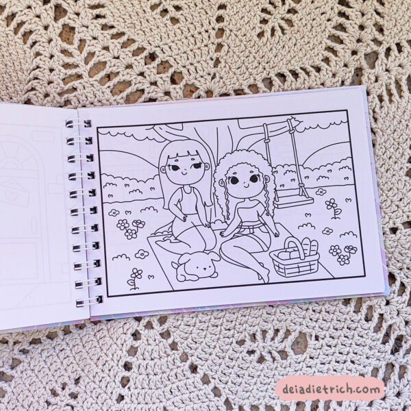 Livro de colorir - Menininhas - Imagem 5