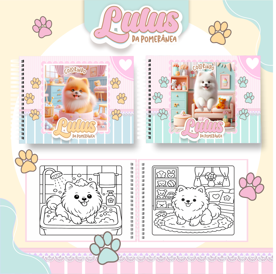 LULUS DA POMERÂNEA Livro de colorir - Lulus da Pomerânea - Imagem 1