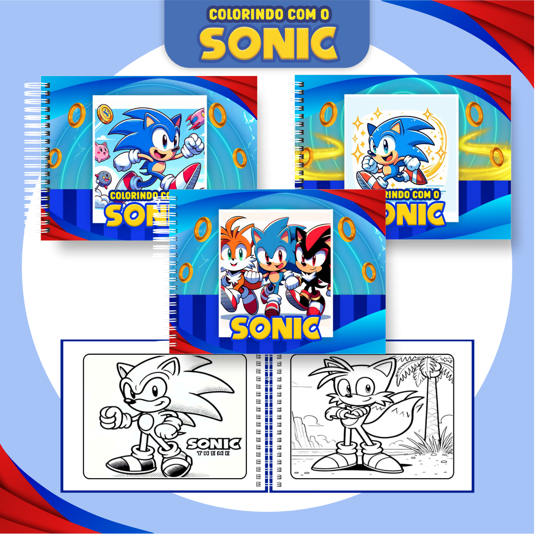 SONIC Livro de colorir - Sonic - Imagem 1