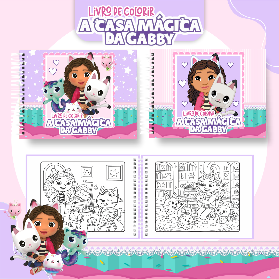 a casa magica da gabby Livro de colorir - A casa mágica da Gabby - Imagem 1