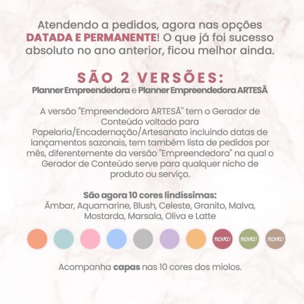 Planner da empreendedora - Artesã - 2025 - Imagem 5