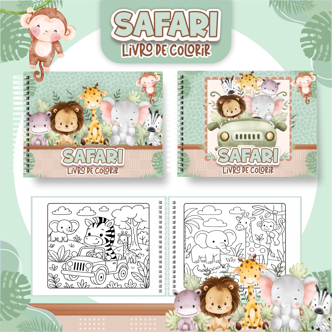 safari Livro de colorir - Safari - Imagem 1
