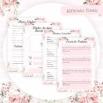 Alfabeto floral - Caderneta de saúde, Livro do Bebê e Mesversário - Imagem 7