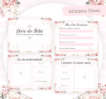 Alfabeto floral - Caderneta de saúde, Livro do Bebê e Mesversário - Imagem 4