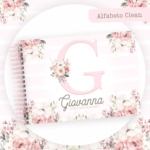 Alfabeto floral - Caderneta de saúde, Livro do Bebê e Mesversário