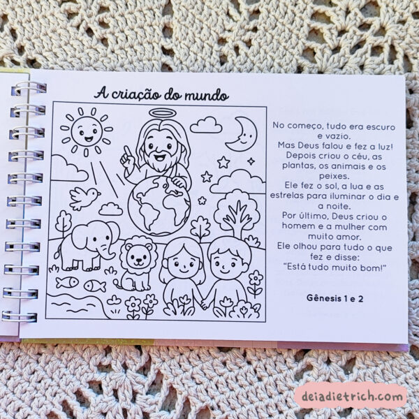 Livro de colorir - Minha Bíblia de colorir - com histórias - Imagem 2