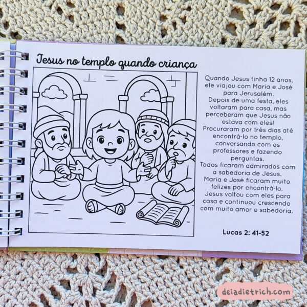Livro de colorir - Minha Bíblia de colorir - com histórias - Imagem 5