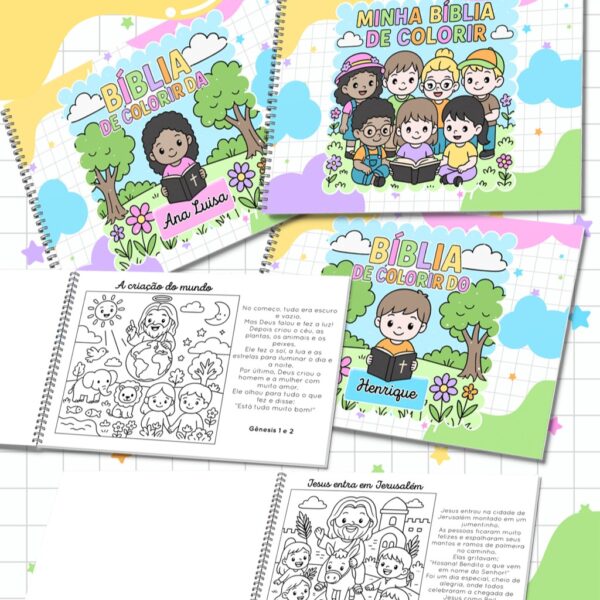 Livro de colorir - Minha Bíblia de colorir - com histórias - Imagem 8