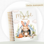 Coelho acampado - Caderneta de saúde, Livro do Bebê e Mesversário