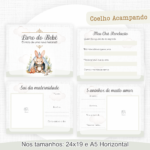 Coelho acampado - Caderneta de saúde, Livro do Bebê e Mesversário - Imagem 4