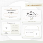 Coelho acampado - Caderneta de saúde, Livro do Bebê e Mesversário - Imagem 3