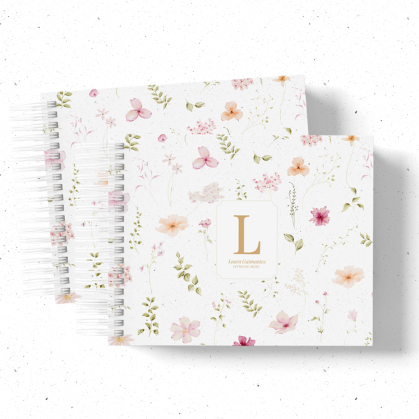 Menina clean 2 - Caderneta de saúde e Livro do bebê com mesversário - Imagem 1