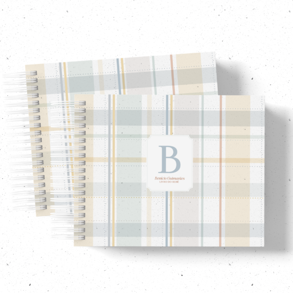 Menino clean 3 - Caderneta de saúde e Livro do bebê com mesversário - Imagem 1