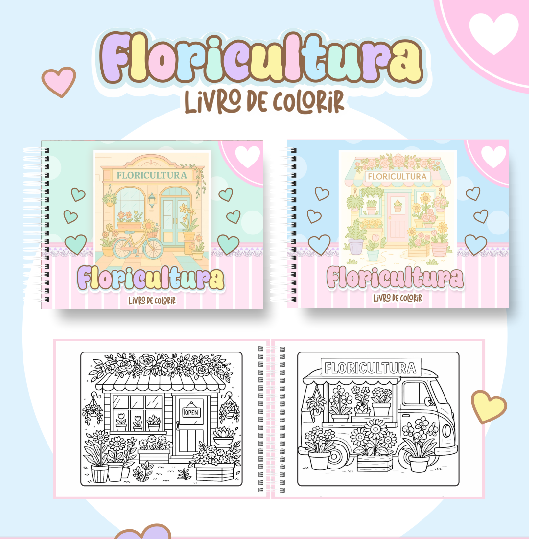 FLORICULTURA Livro de colorir - Floricultura - Imagem 1
