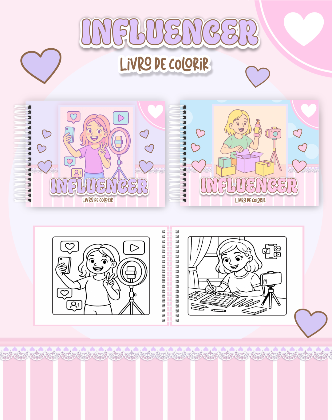 influencer Livro de colorir - Influencer - Imagem 1