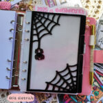 Divisórias com 4 abas - Halooween teia com borda - Imagem 2