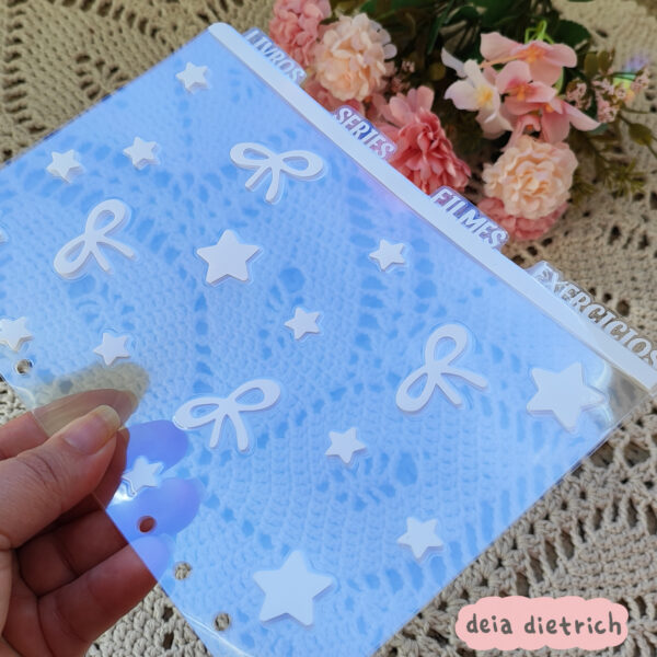 Divisórias com 4 abas - estrelas e laços + NOMES PERSONALIZADOS - Imagem 6