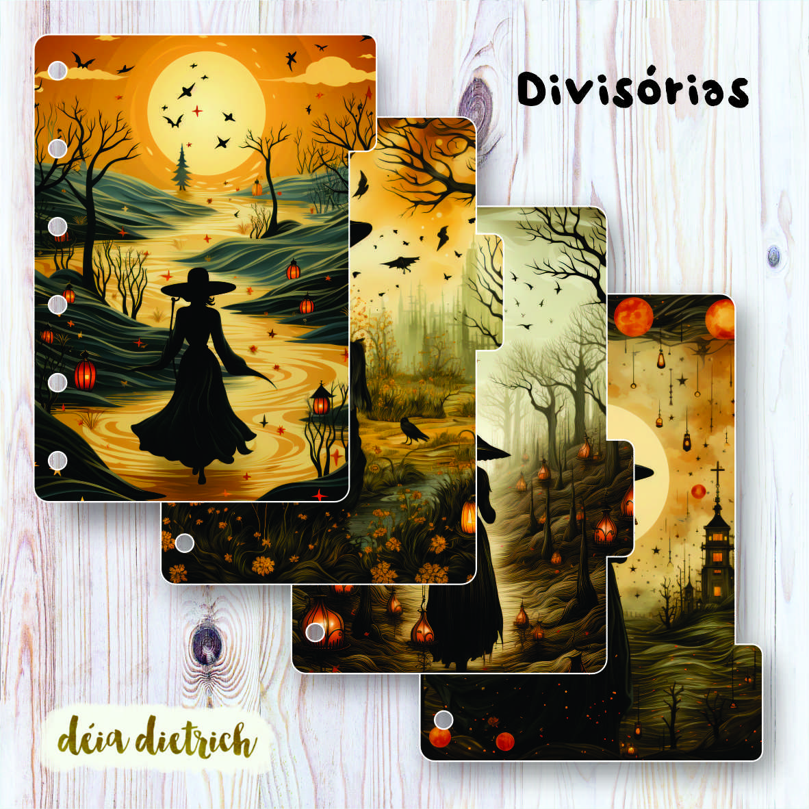 divisorias bruxas Divisórias com 4 abas - Bruxas - Imagem 1