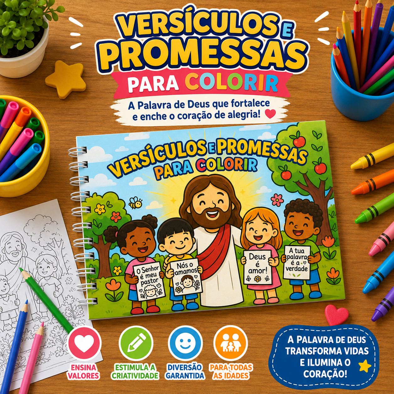 versiculos e promessas colorir Livro de colorir - Versículos e promessas - Imagem 1